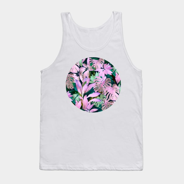 Tropical Night Magenta & Emerald Jungle Tank Top by micklyn